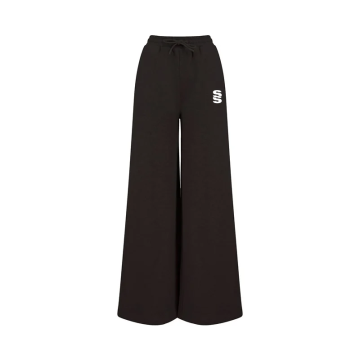 Womens Wide Leg Joggers Black