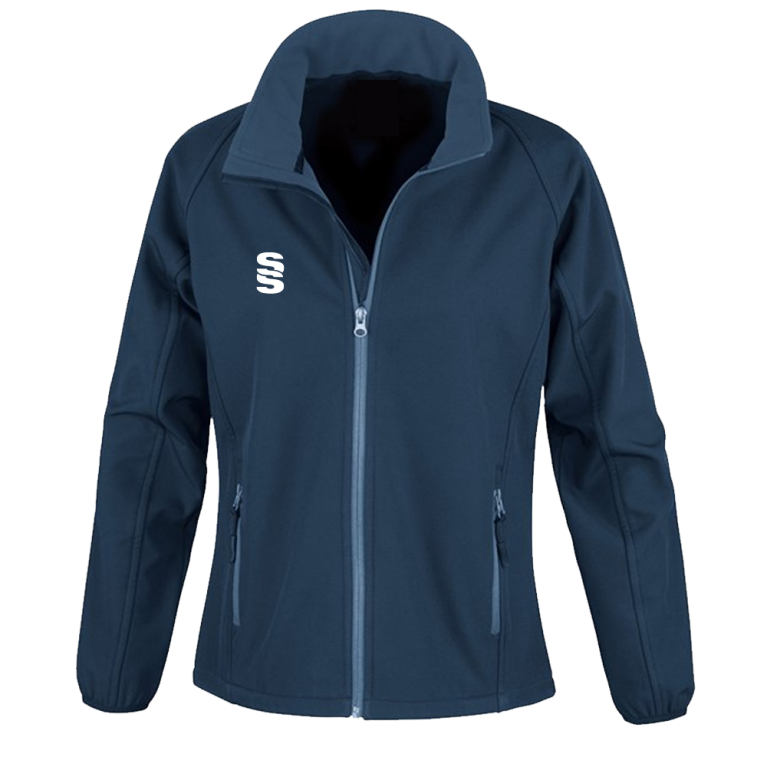 Female Core printable softshell jacket -Navy