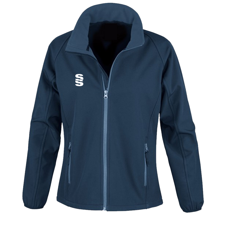 Female Core printable softshell jacket -Navy
