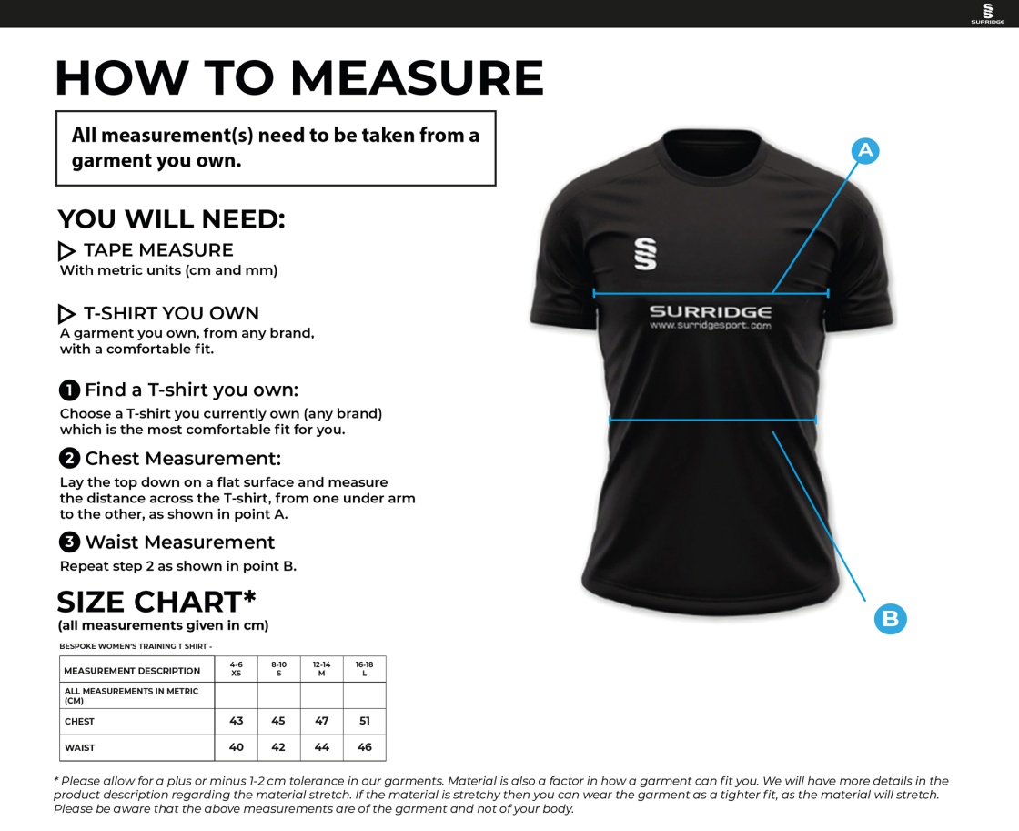 TEMPO T-SHIRT - Size Guide