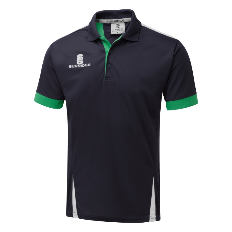 Blade Polo Shirt : Navy / Emerald / White