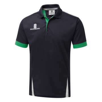 Youth's Blade Polo Shirt : Navy / Emerald / White