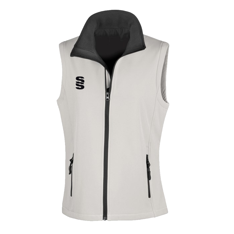 Core Printable Softshell Gilet Female: White