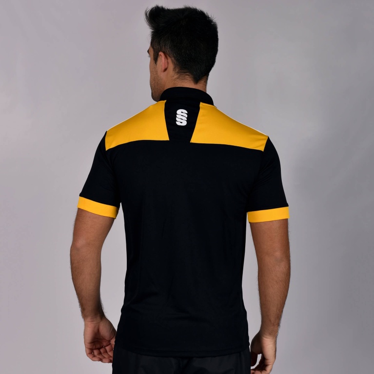 Blade Polo Shirt : Black / Amber / White