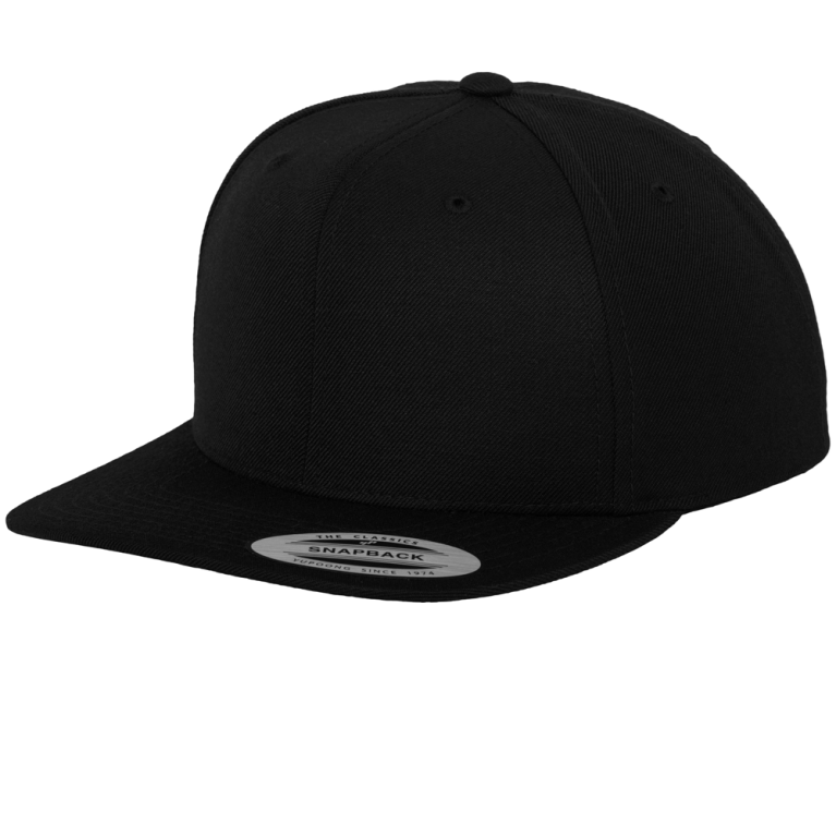 Classic Snapback Cap Black