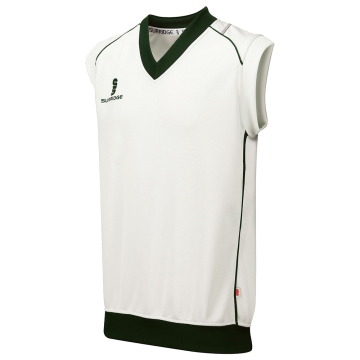 Curve Sleeveless Sweater Green Trim Surridge Sport