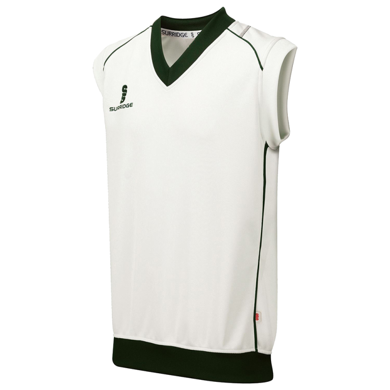 Curve Sleeveless Sweater Green Trim