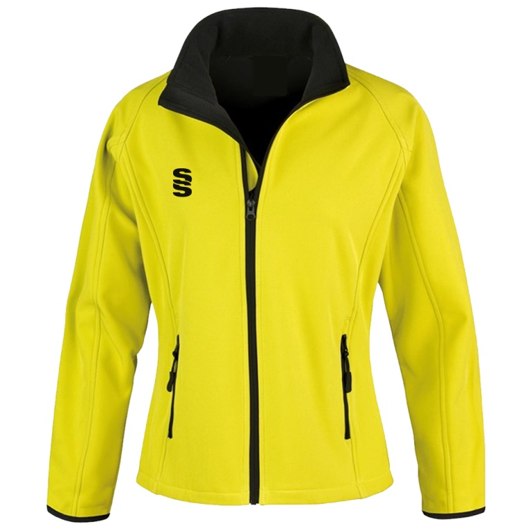 Core Printable Softshell Jacket Female : Yellow/Black