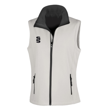 Core Printable Softshell Gilet Female: White