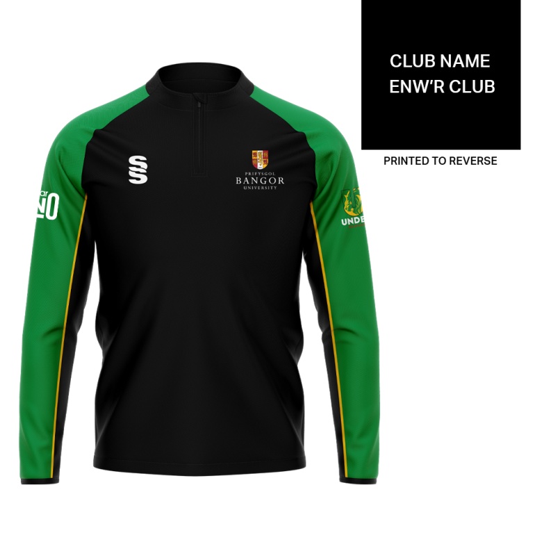 University of Bangor - Mens 1/4 Zip Performance Top (Logo)