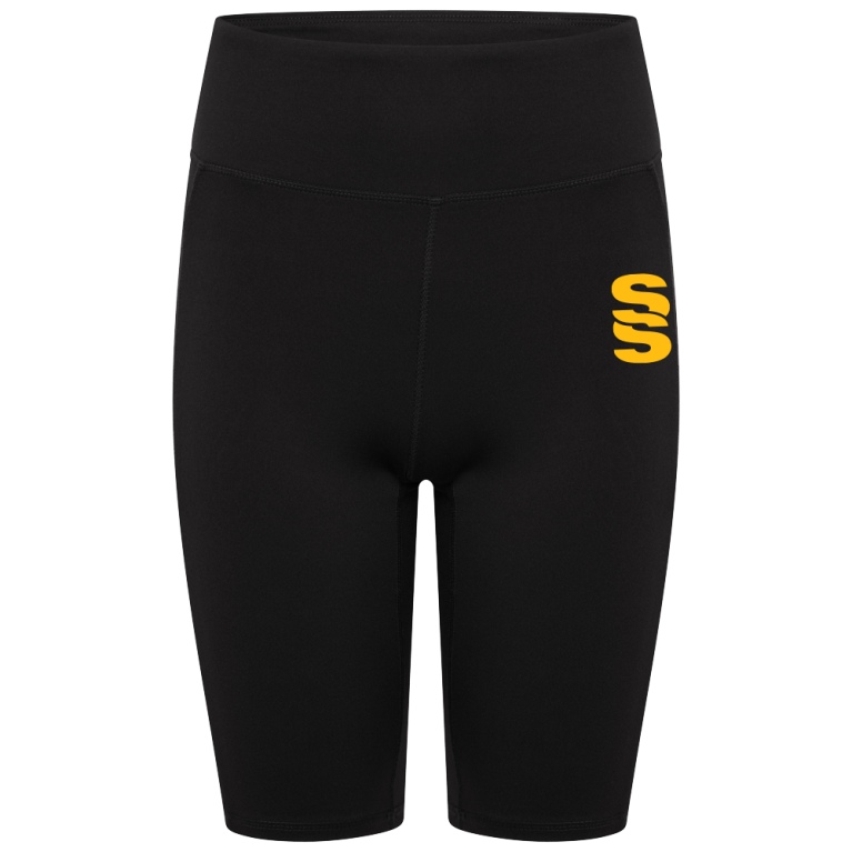 WOMENS DUAL CYCLING SHORT-Black