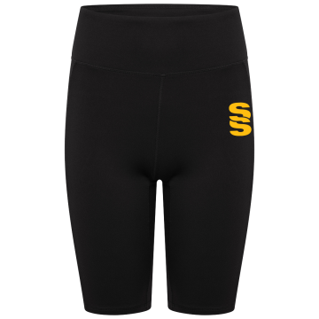 WOMENS DUAL CYCLING SHORT : Black