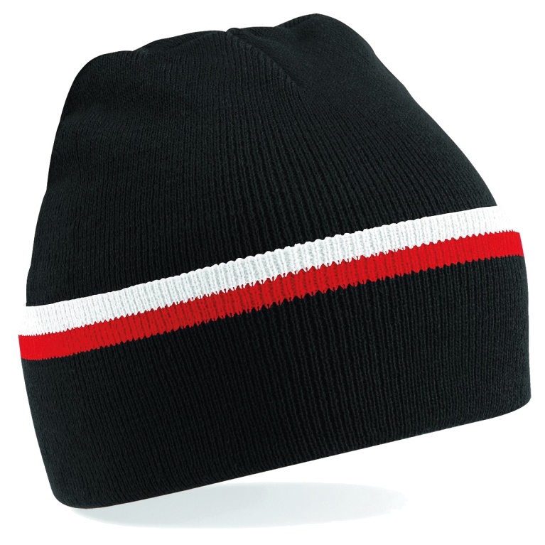 Teamwear Beanie : Black/Red/White