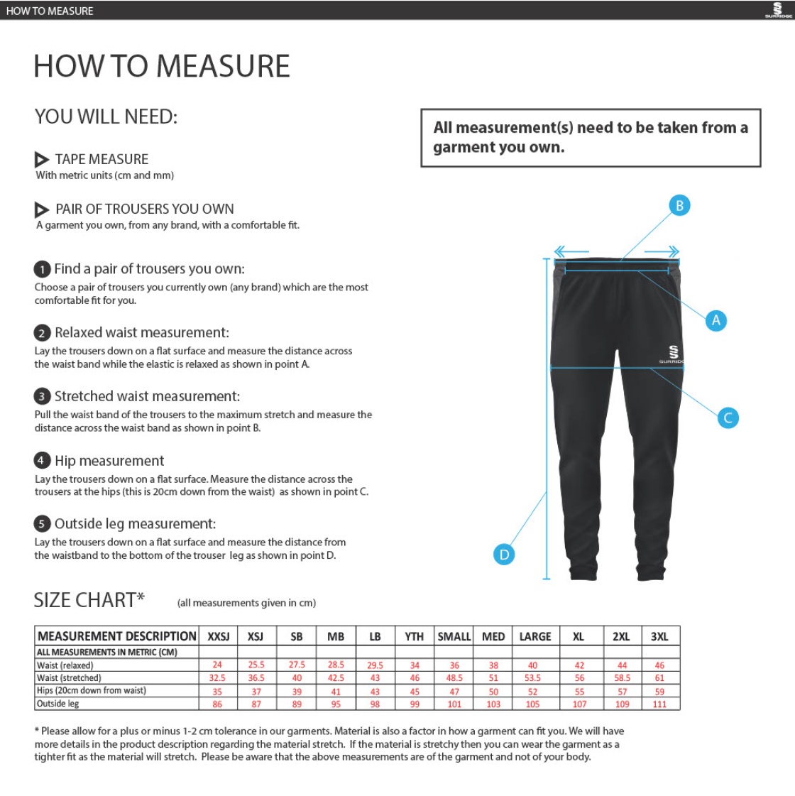 Skinny Pant : Navy - Size Guide