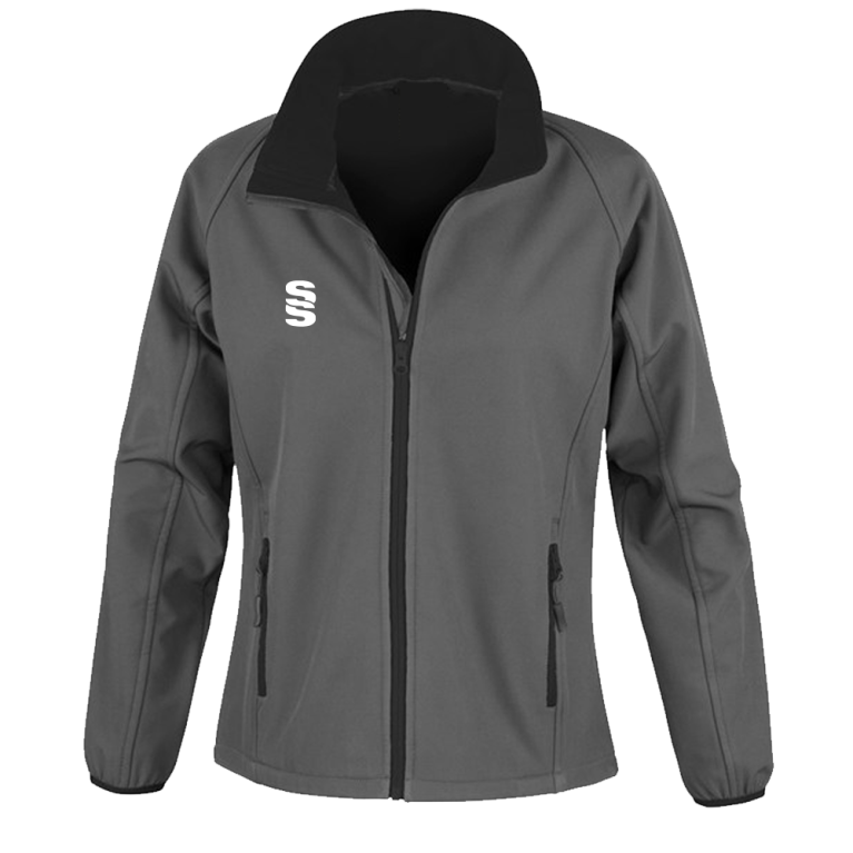 Core Printable Softshell Jacket Female : Charcoal