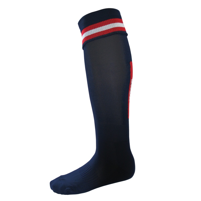 Single Band Sock : Navy / Red / White
