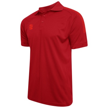 Dual Solid Colour Polo - Red