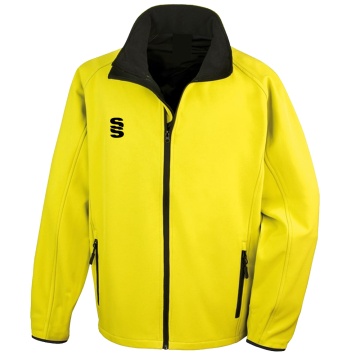 Core printable softshell jacket - Yellow/Black