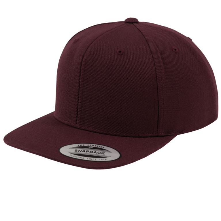 Classic Snapback Cap Maroon